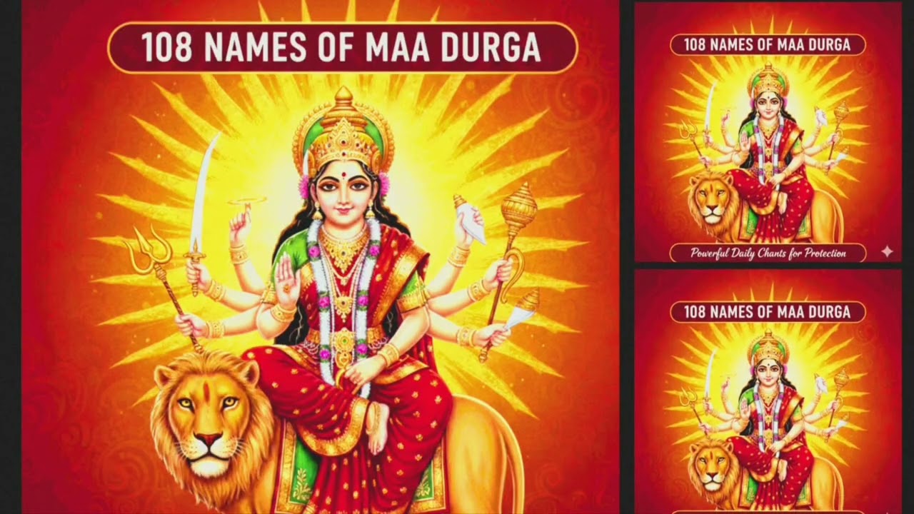 माता दुर्गा के 108 नाम |Durga 108 Naam Jaap|Jai Mata Di||