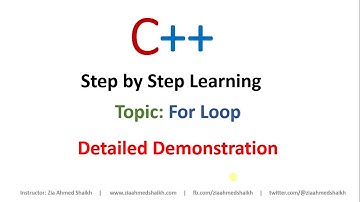 C++ Tutorial: For Loop in Detail in Urdu / Hindi