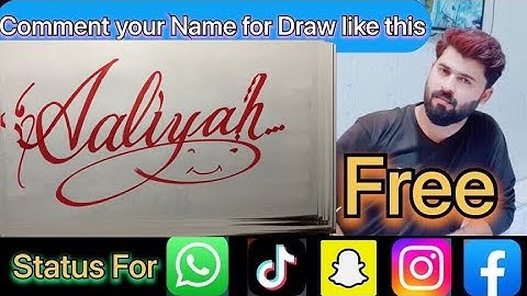 Aaliyah Name Signature Calligraphy Status Short Video  | #howtodraw #sketching #aaliyah