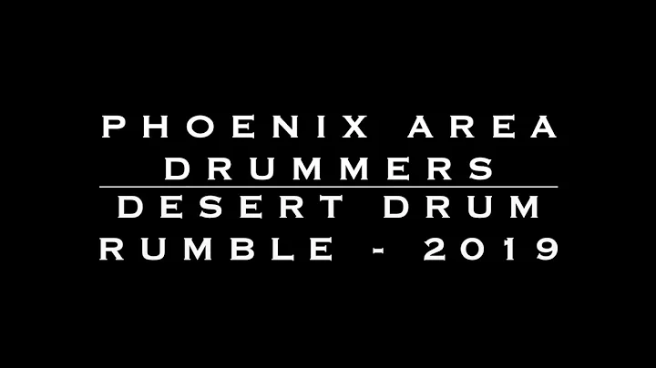 2019 Desert Drum Rumble  - Welcome message, testim...