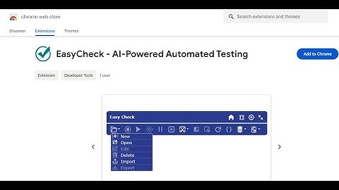 Easy Check - AI-Powered Automated Regression Testing & UI Comparison Tool with Record and Playback