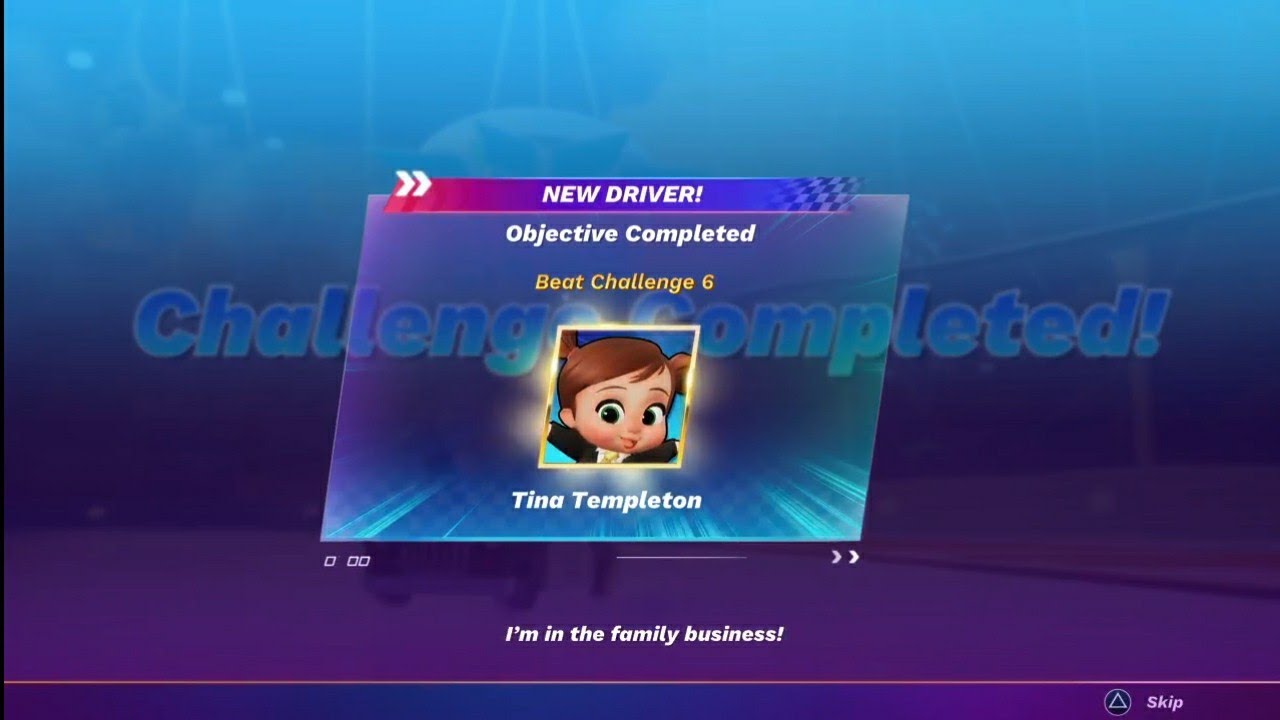 Challenge Tier 1 -Dreamworks All-Stars Kart Racing - Unlocking Tina Templeton