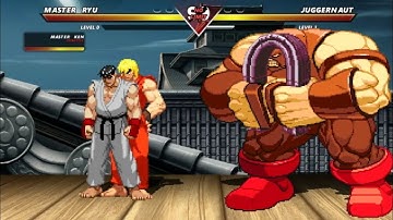 MASTER RYU & MASTER KEN vs JUGGERNAUT - The highest level of exciting fight !
