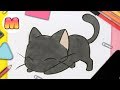 COMO DIBUJAR UN GATO KAWAII - Dibujos kawaii faciles - aprender a dibujar animales kawaii