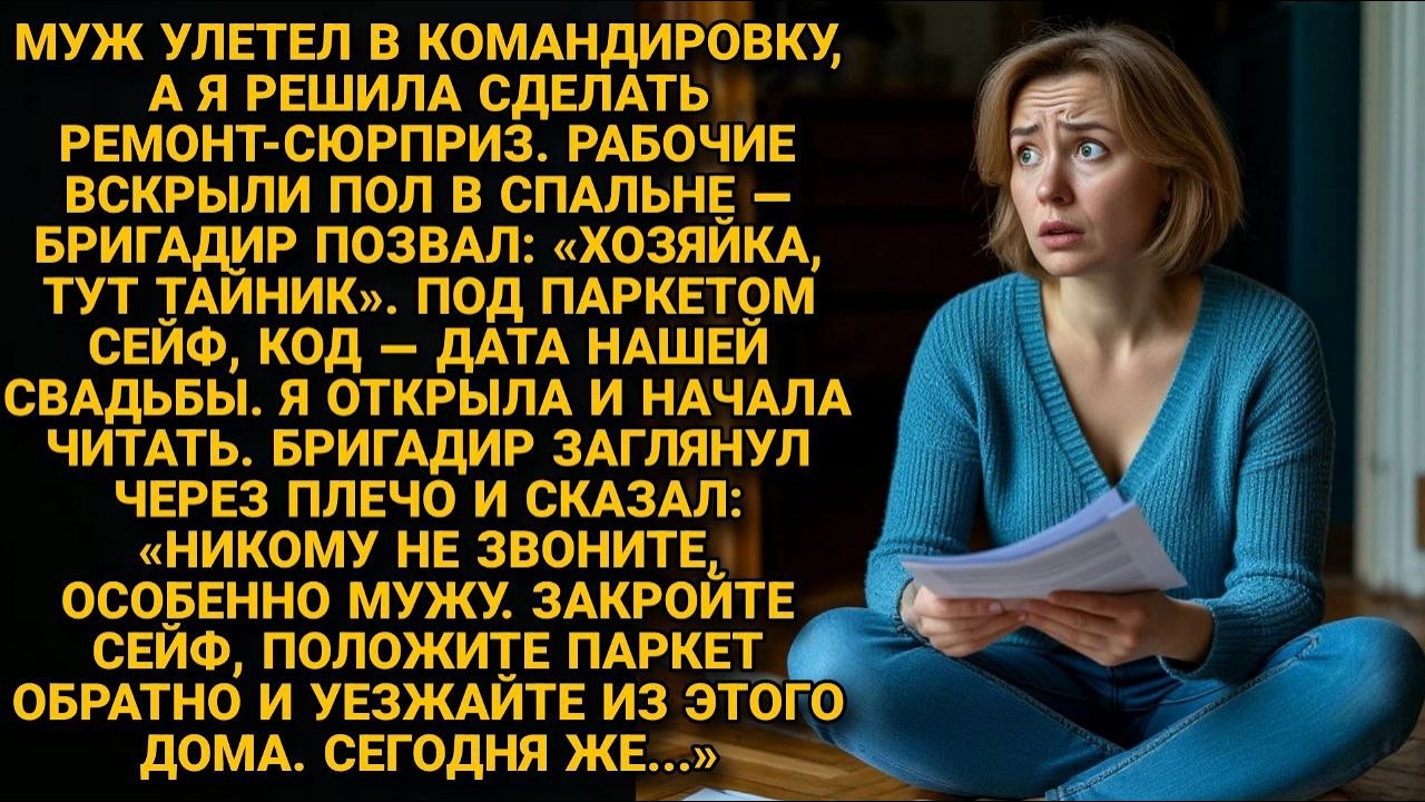Затеяла ремонт пока муж в командировке. Рабочие вскрыли пол и нашли то что искать не стоило...
