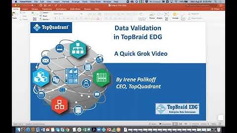 Quick Grok Video: Data Validation in TopBraid EDG