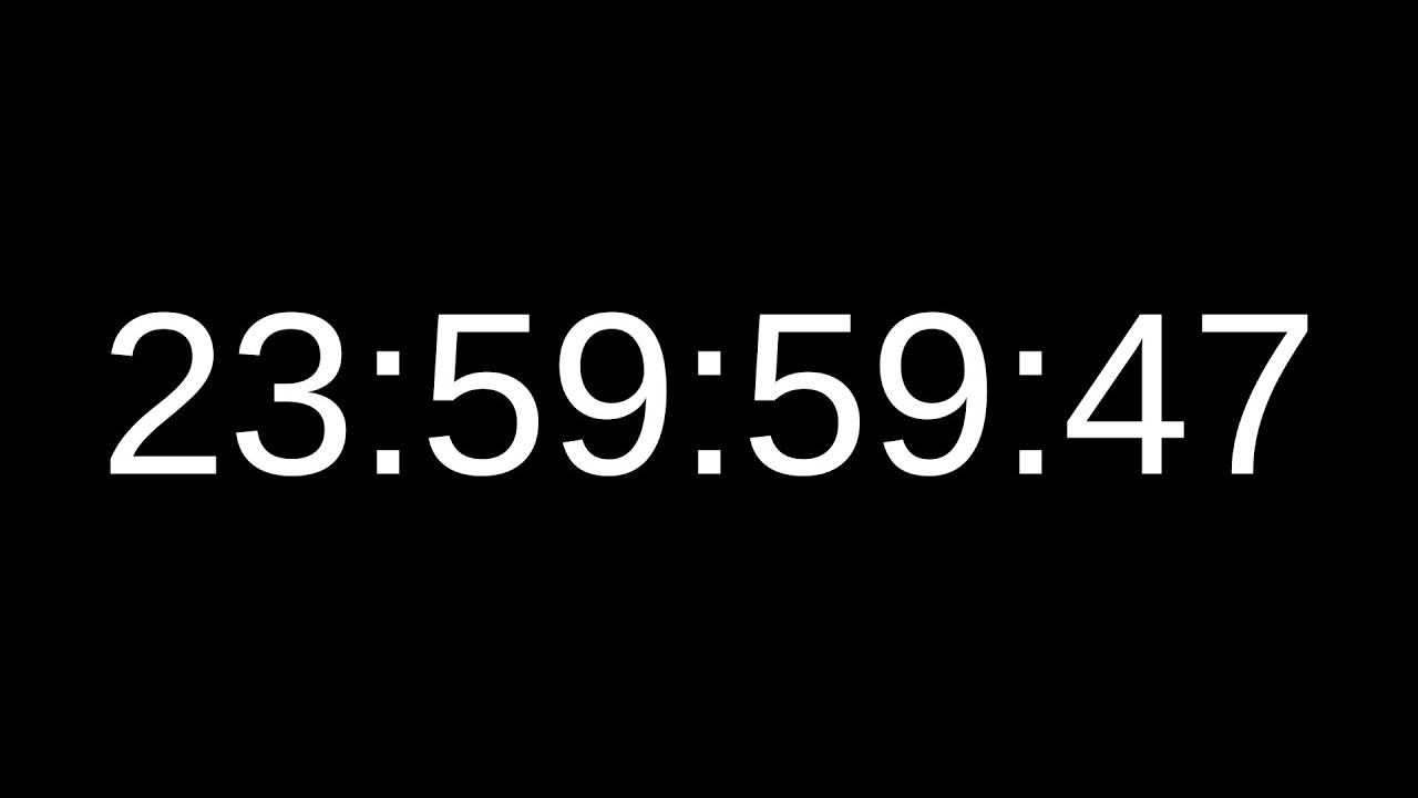 24 Hour Timer 48 fps Count Up - YouTube