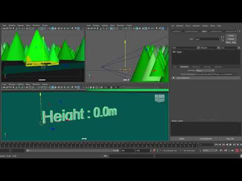 Layout / Creating Altimeter Camera HUD by Python / 레이아웃 / 마야 고도계 카메라에 설치