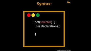 CSS :not( ) selector