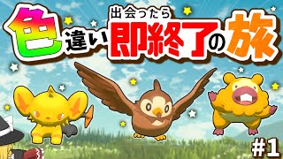 レジェンズアルセウス】色違い出会ったら即終了の旅#1【色旅