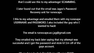 RUNESCAPE HACKING EMAIL JAGEX