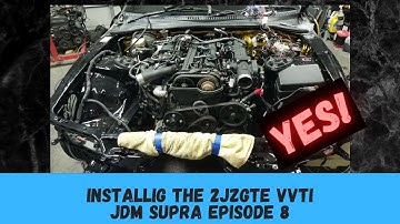 JDM Supra Episode 8 - Engine Install - Wire Harness - AC Lines