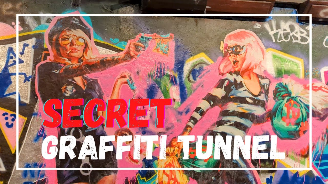 Secret Graffiti Tunnel - Waterloo - London Walk - 4K