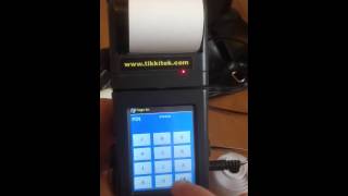 Cab:kiosk stand and changing ticket roll