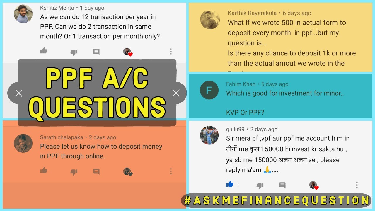 PPF Account Questions | 
