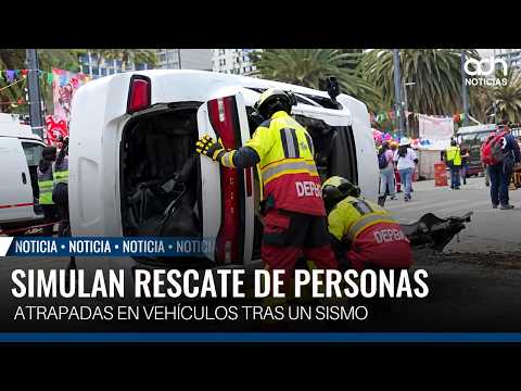 They simulate the rescue of people trapped in vehicles after an earthquake