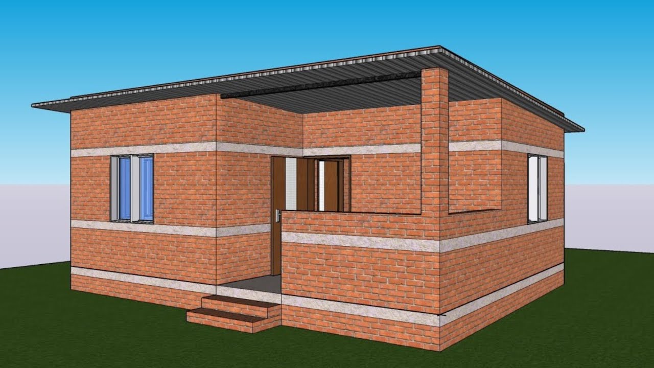 घरको डिज़ाइन अल्बस्टर के साथ | 2 room house design in village 6 lakh budget with albester roofing