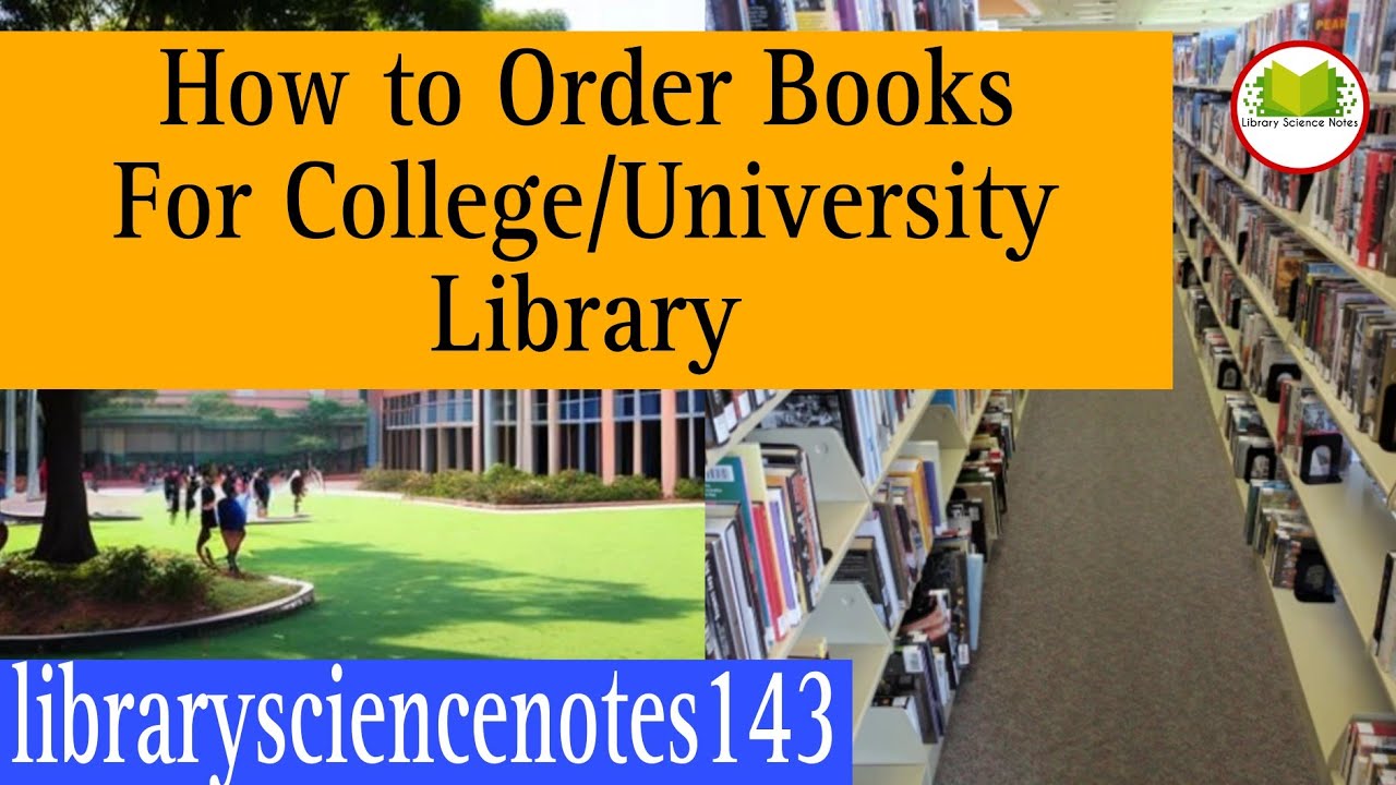 How to order New Books in college and University.        