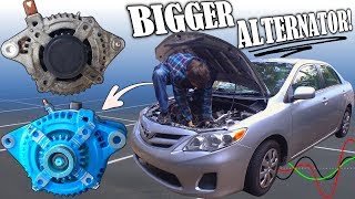 Installing a BIGGER Alternator w/ HIGH OUTPUT Overdrive Belt | How To Install & Test Aftermarket ALT