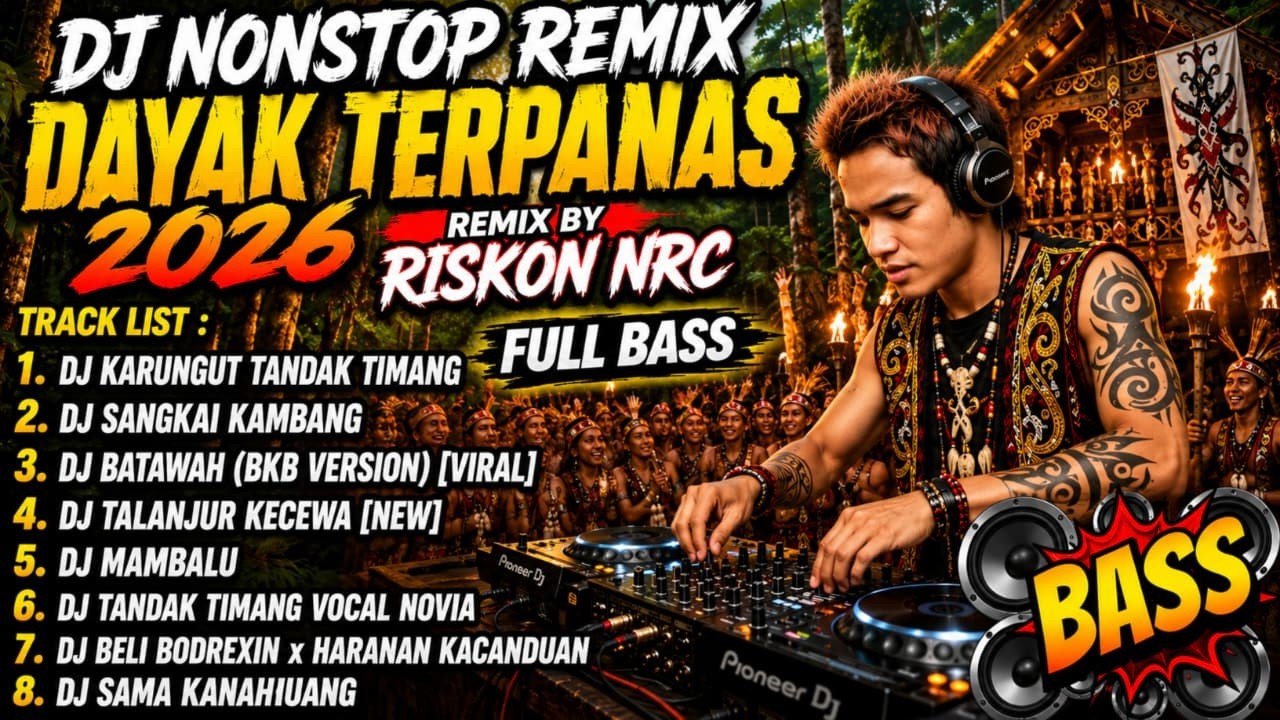 DJ NONSTOP REMIX DAYAK TERBARU TERPANAS 2026 VIRAL FULL BASS COCOK UNTUK DI PERJALANAN