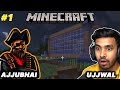 ITS TIME TO CREATE OUR WORLD | AJJUBHAI PLAY WITH @Techno Gamerz  | MINECRAFT GAMEPLAY #1