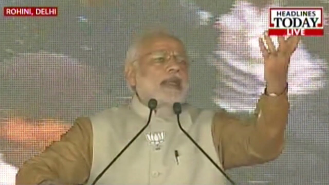 Delhi: Modi addresses rally in Rohini (Part 1) - YouTube