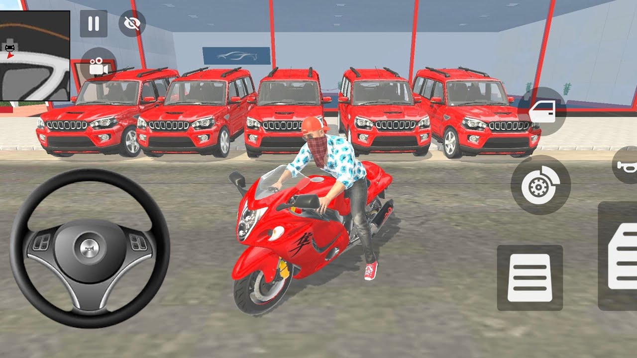 🤑 Franklin 5️⃣ Red Scorpio And Bike 🔥 Indian Showroom Purchase 💥 Indian Theft Auto Simulator 🥳 Game 