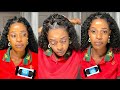 Brazilian Wool hairstyle !! Bantu Half Braid Half Crochet Hairstyle