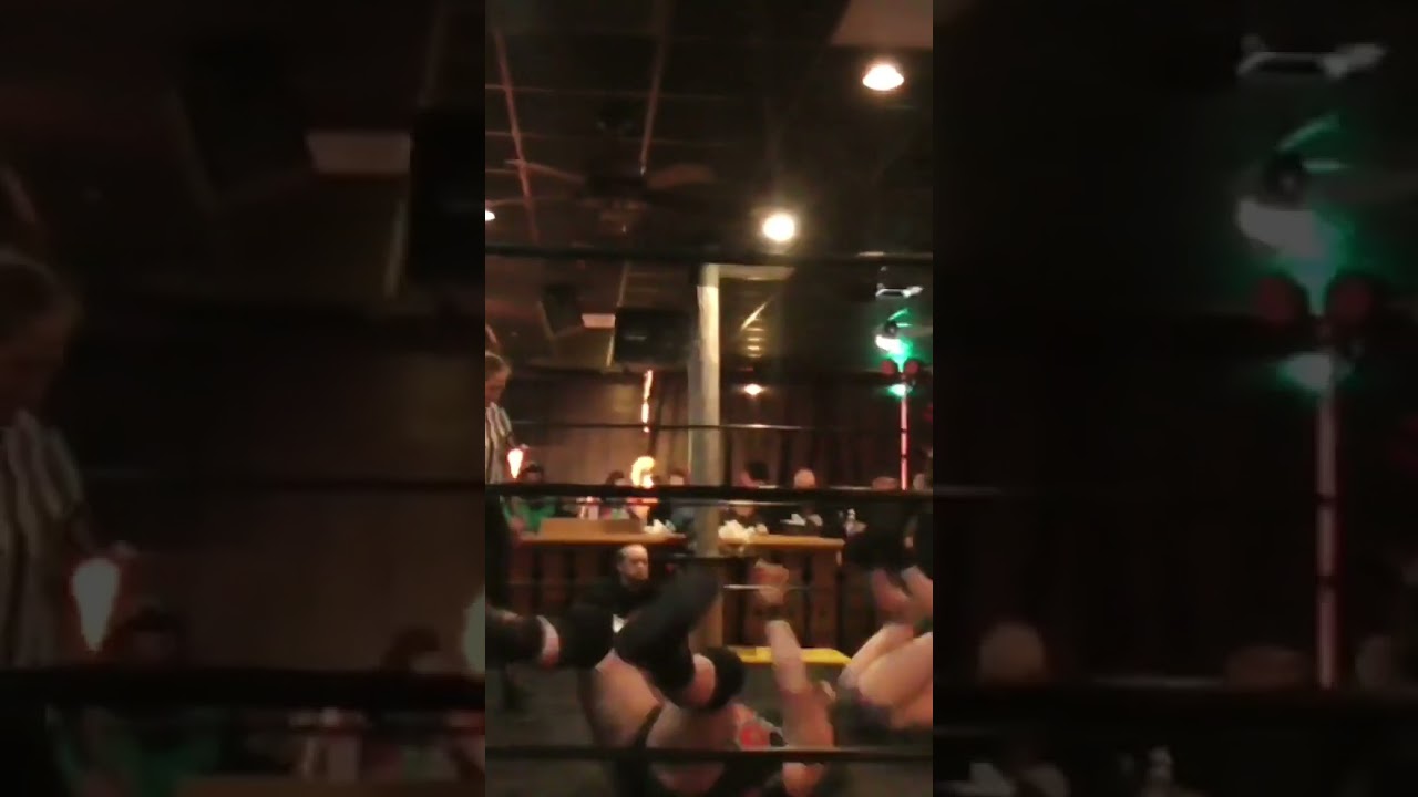 Mongo suplexes Nelson Edwin Robert Doolittle V at For Us Wrestling