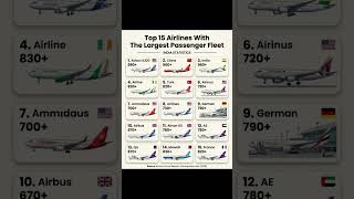 Top 15 Airlines With The Largest Passenger Fleet #shorts