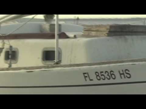 A friend and I sailed in Lake Monroe of Sanford, Florida.