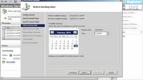 Restore Data from Remote Backup in Windows Server 2008