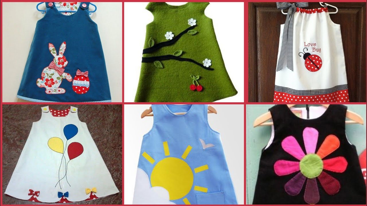 Applique Work Baby Aline Frocks Designs Collection YouTube