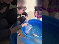 Woman Catches Huge Fish on Bamboo Boat 😱🐟