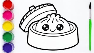 Glitter Mystery Dumpling Drawing & Coloring For Kids & Toddlers