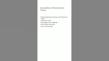 Assumptions of Boussinesq