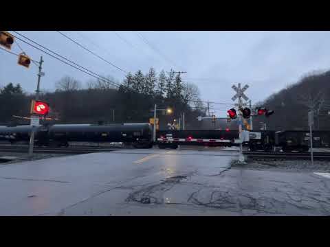 3 Norfolk Southern Trains On A Rainy Day In Haysville, Pennsylvania 3 Norfolk Southern Trains On A Rainy Day In Haysville, Pennsylvania