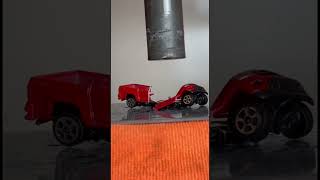 Crushing A Toy Chevy Truck