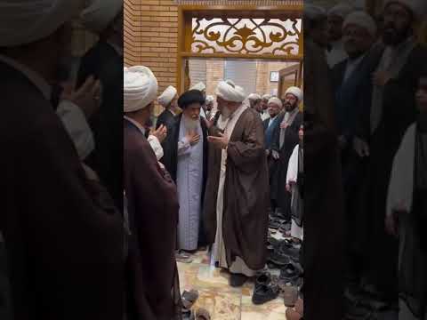 آية الله السيد منير الخباز القطيفي مع آية الله الشيخ محمد السند البحراني