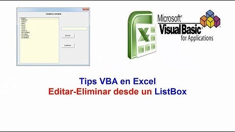Editar-Eliminar Fila desde ListBox