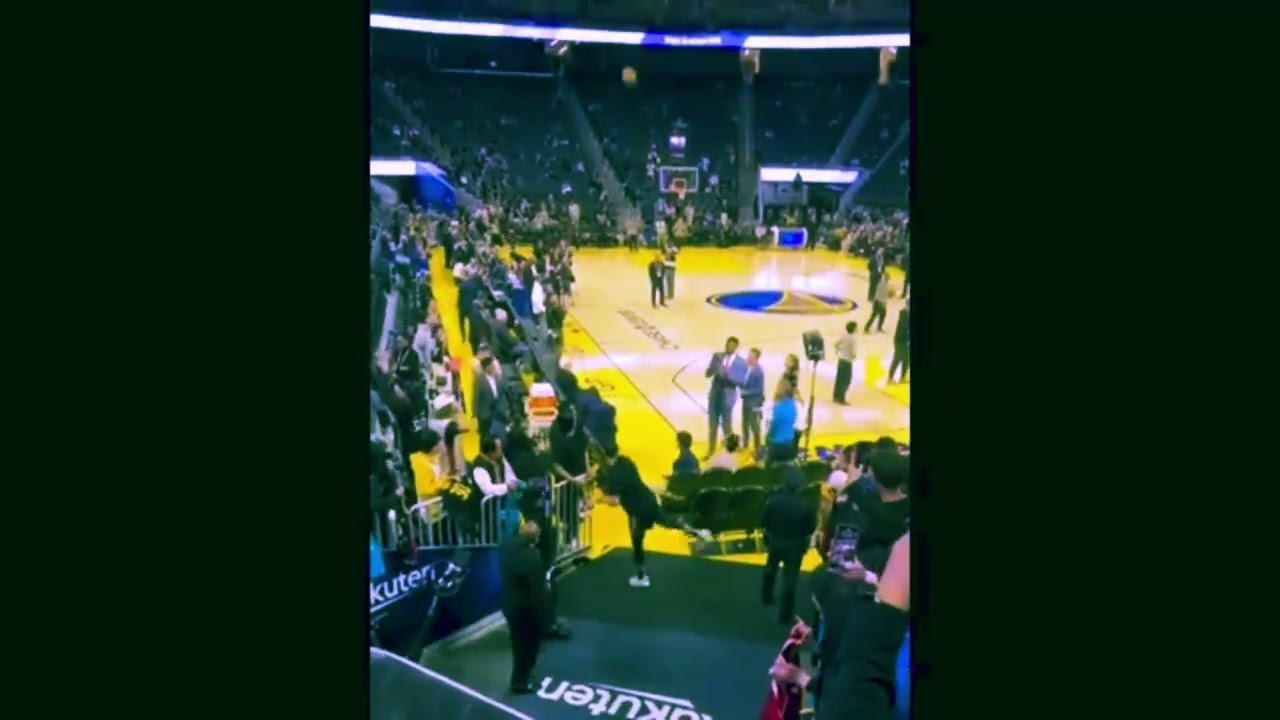 Steph Curry Insane tunnel walk way full court shot! Must See!