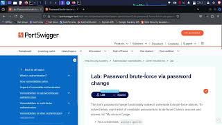 Password Brute-Force Via Password Change [web security academy labs]