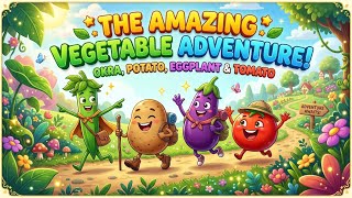 The Amazing Vegetable Adventure! | Okra, Potato, Eggplant & Tomato | BHOOTIYA GHAR