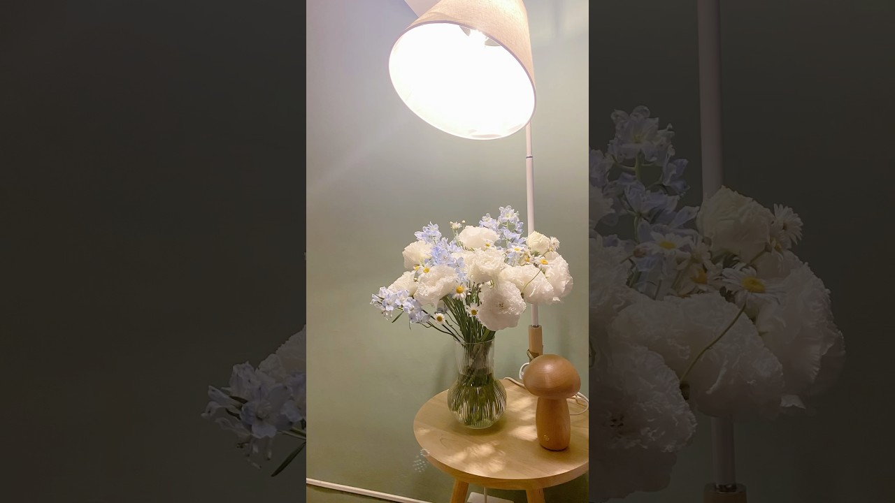 I tied up the white clouds and blue sky into a bouquet 我把藍天白雲綁成花束，願你晴天 