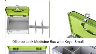 Ollieroo Lockable Medication Box Organizer Small Medicine Lock Box Review