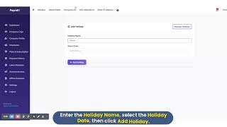 Holiday Management Module | Manage Employee Holidays Easily | PayrollX