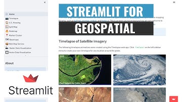 An Interactive Streamlit Web App for Geospatial Applications