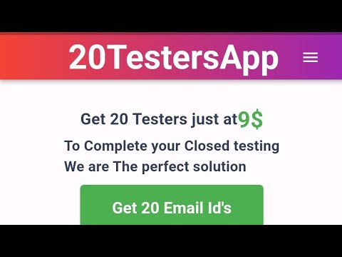 Get 20 Testers for 14 days for Google play closed testing - YouTube