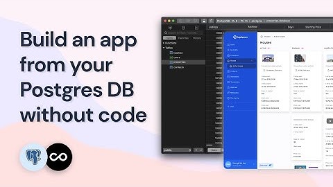 How to build an app from your Postgres database without code