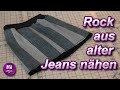 DIY / Rock aus alter Jeans nähen -  aus alt mach neu / Upcycling